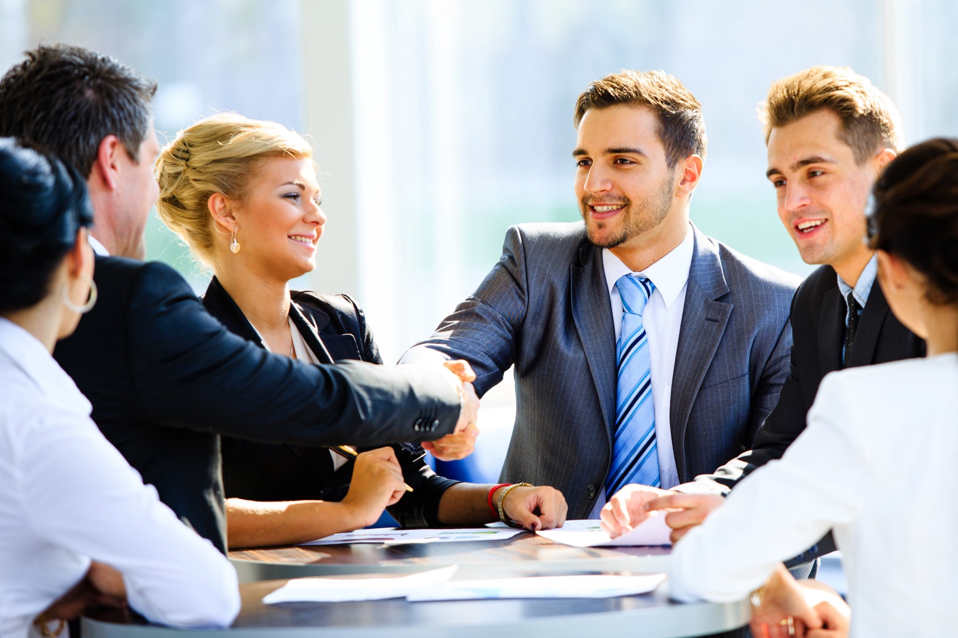 Business Men Closing a Loan